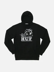 SPIKE NEEDLES PULLOVER HOOD-BLK